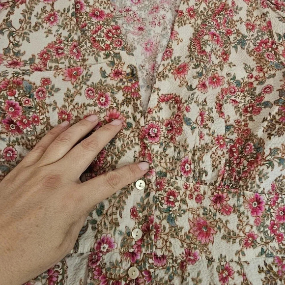 momoni louisiana dress - beige/rosa/verde 5047 - Picture 14 of 16